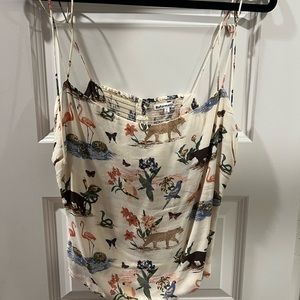 Reformation Tie Shoulder Jungle Top